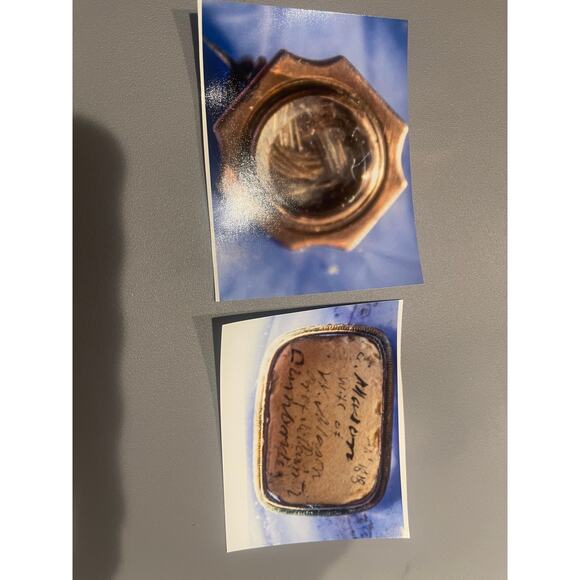 Antique Victorian Georgian Hair Art Mourning Brooch Pin 1818 - Picture 5 of 5